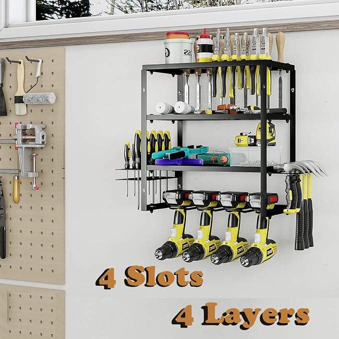 AZERPIAN Tool Organizer Heavy Duty Power Wall Mount - Image 2