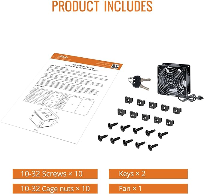 Tecmojo 9U Wall Mount Server Cabinet IT Network Rack Enclosure Lockable Door - Image 6