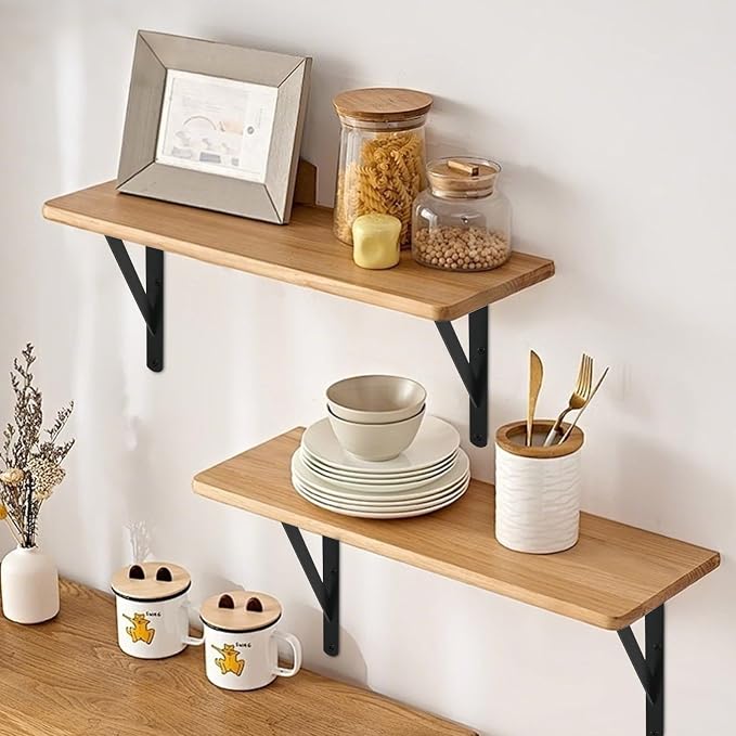 32 Pack L8 x H 6" Black Heavy Duty Shelf Brackets - Image 5