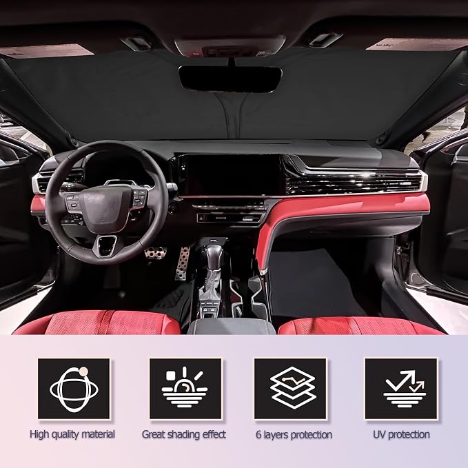 LUWU for 2025 2026 Toyota Camry Windshield Sun Shade Windshield Sunshades 2025 - Image 2