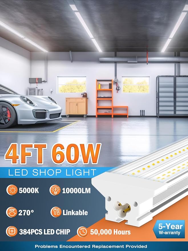Upgrade Hanging | Surface Mount 4' Led Shop Lights - Image 2