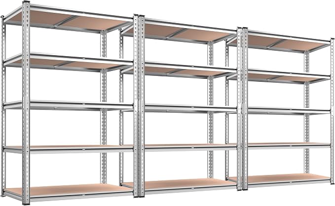 REIBII 2020LBS Garage Shelving Heavy Duty Metal Shelving 5 Tier Storage Shelves by REIBII