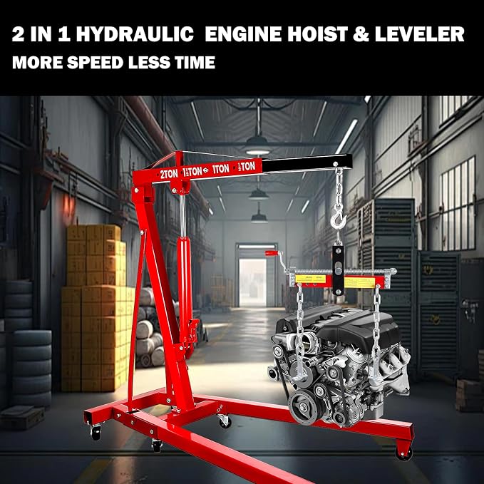 5000LBS Folding Hydraulic Engine Hoist - Image 7