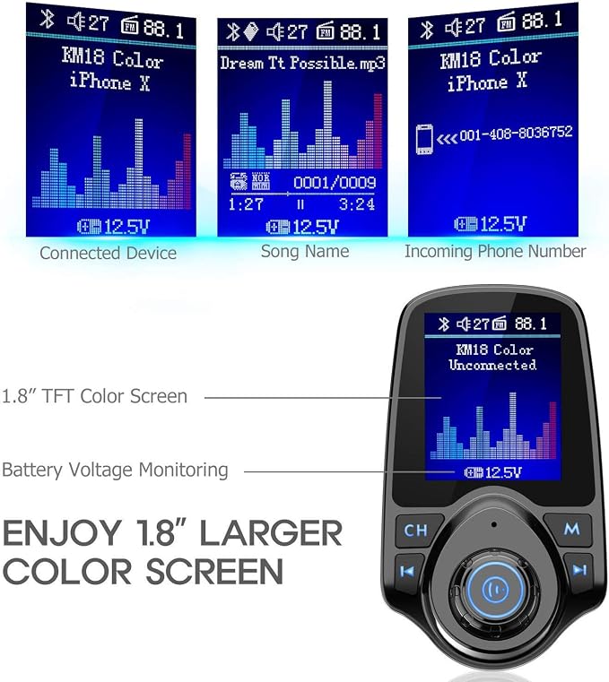 Nulaxy Bluetooth FM Transmitter - Image 3