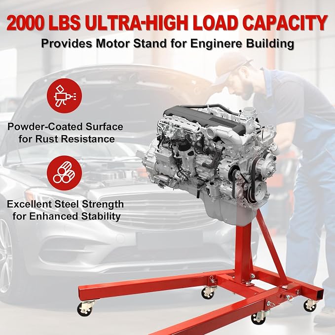 Engine Stand 2000LBS Capacity, Steel Rotating Engine Stand - Image 2
