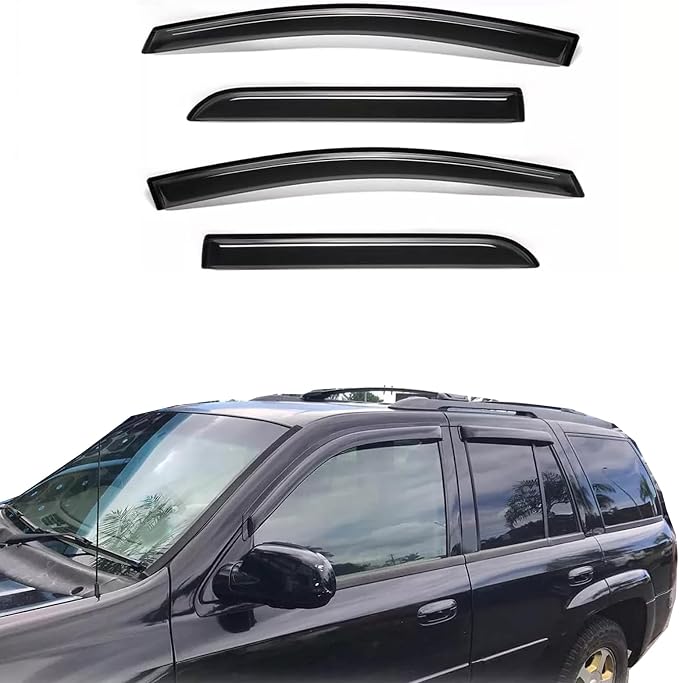 Wind Deflector Compatible with 2002-2009 Chevy Trailblazer Trailblazer SS Smoke - Image 8
