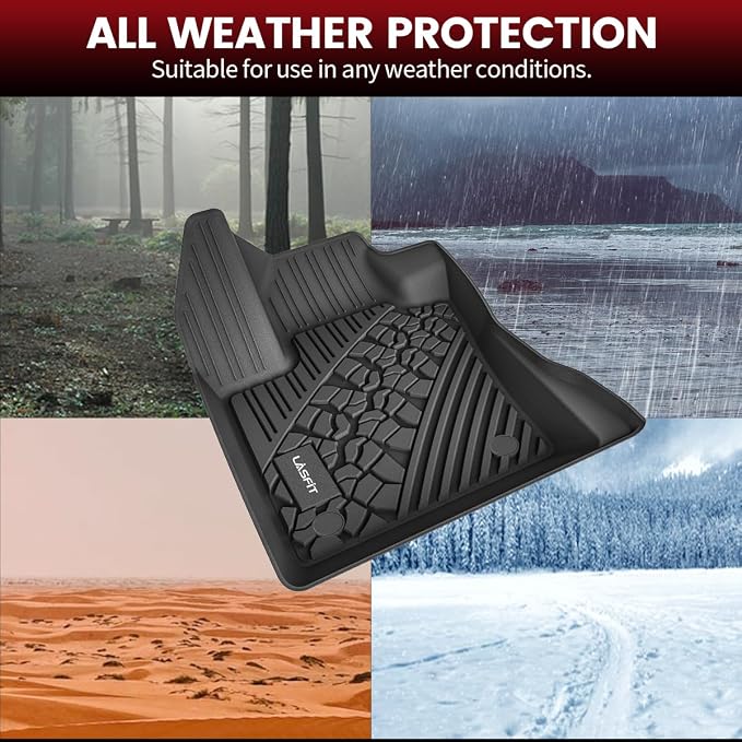 LASFIT Floor Mats for Jeep Compass 2017-2025 All Weather TPE Custom Fit Car - Image 7