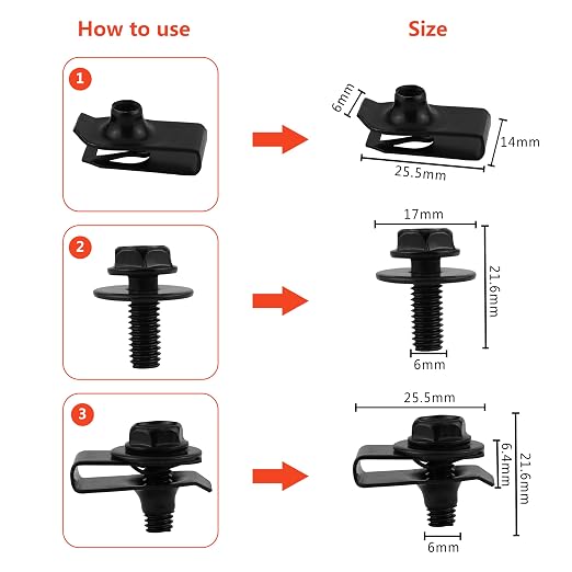 Ford GM Toyota Honda Chrysler Nissan Car Push Retainer Clips 1045pcs - Image 3