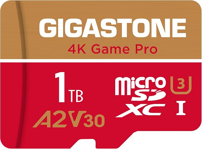 GIGASTONE 1TB Micro SD Card, 4K Game Pro, MicroSDXC Memory Card by Gigastone