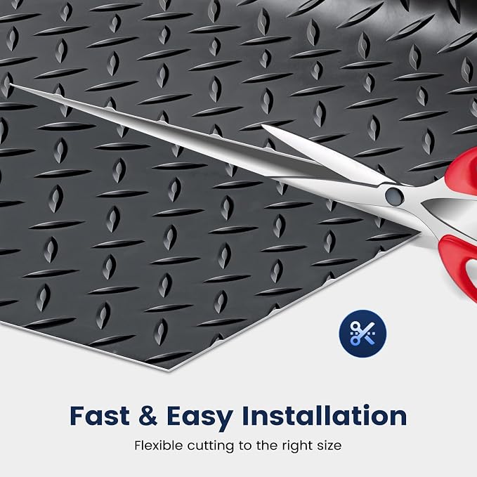 7.5 x 17 FT Garage Floor Mat, Thickened PVC Parking Mat, Anti-Slip Garage Floor - Image 3