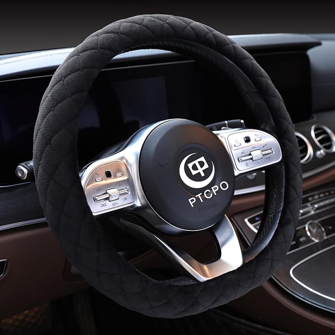 Soft Car Steering Wheel Cover for Sedan, Warm Luxury Velvet, Anti Slip - Image 2