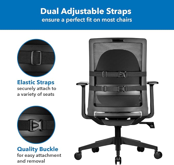 Mount-It! Office Chair Cushion, Lumbar Support Pillow - Image 4