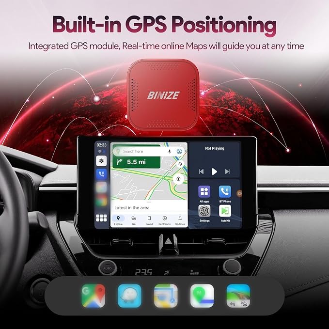 Binize Wireless CarPlay Android AUTO Multimedia Video Box 4G Cellular, Android - Image 8