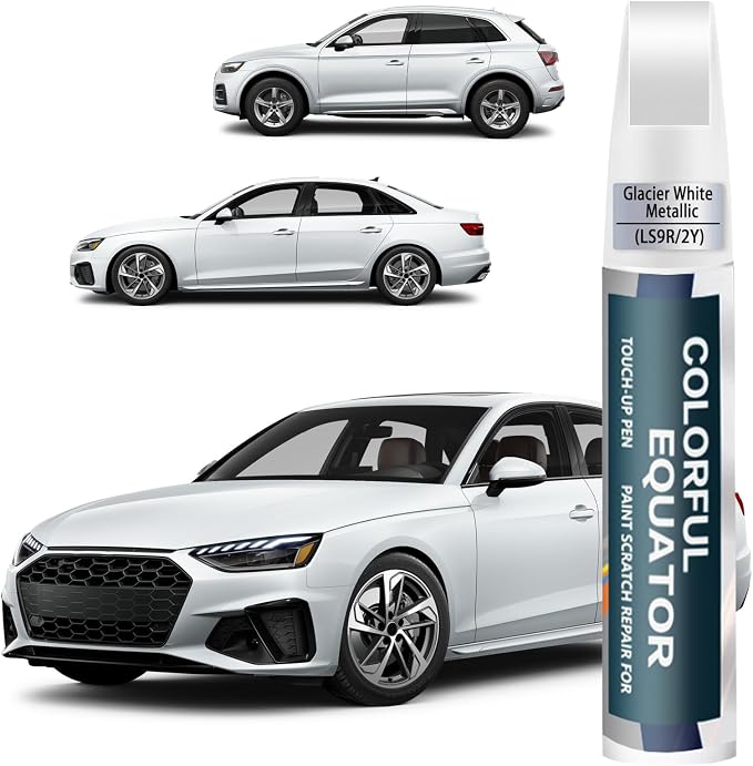 Glacier White Metallic Touch Up Paint Compatible by SNSIR