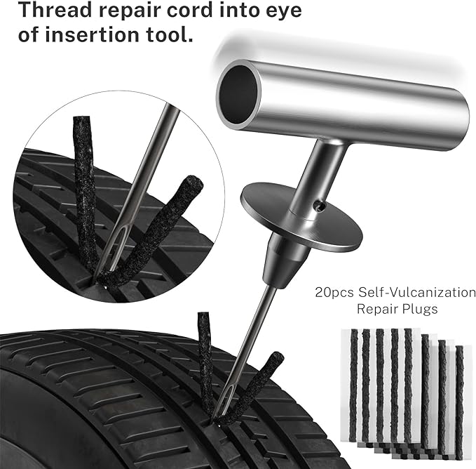 Flat Tire Repair Kit with Plugs 31 Pcs - Image 5