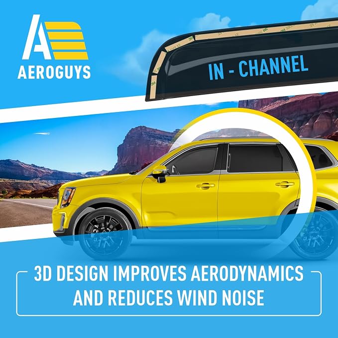 Extra Durable Window Deflectors in-Channel Window Visors Rain Guards Fit - Image 5