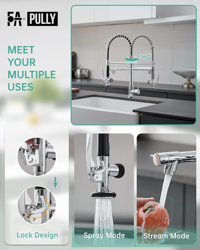 Fapully Chrome Kitchen Faucet - Image 4