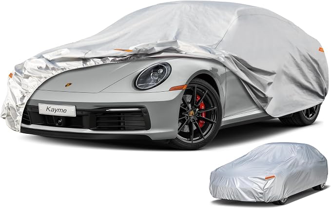 Kayme 6 Layers Car Cover Waterproof All Weather by kayme