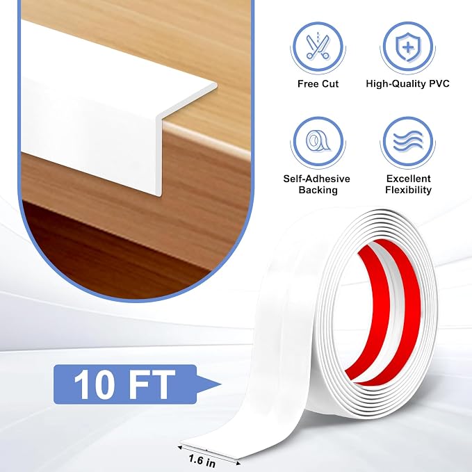 Wall Corner Protector Moulding Trim Peel and Stick Wall Corner Guards Trim - Image 2