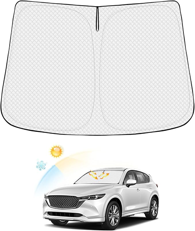 Windshield Sun Shade for Mazda CX-5 2017-2025 2026 CX5 Accessories Thicken by Canvcle
