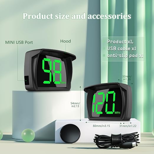GPS Speedometer Digital Speedometer Cars Heads Up Display Y03 - Image 2