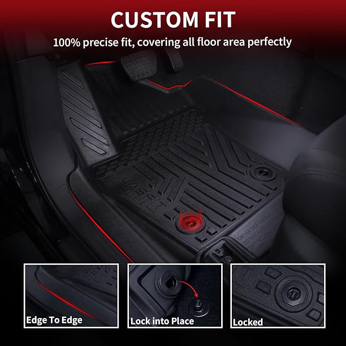 LASFIT Floor Mats&Trunk Mat for Toyota 4Runner 2013-2024 All Weather TPE Mats - Image 2