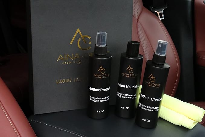 Complete Leather Care Kit Cleaner, Conditioner & Protection Restores & by AinaCare