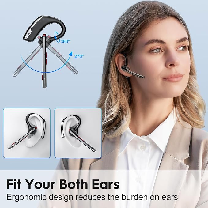 New bee Bluetooth Headset, Wireless Bluetooth Earpiece - Image 5