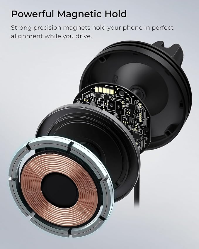 iOttie Velox Qi2 Mini Wireless Charging Car Mount - Image 3