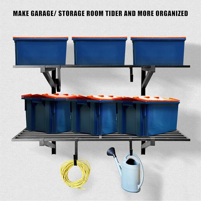 4 Pack 1, 5x4ft Heavy Duty Garage Wall Shelving, Garage Shelving Wall Mounted - Image 6