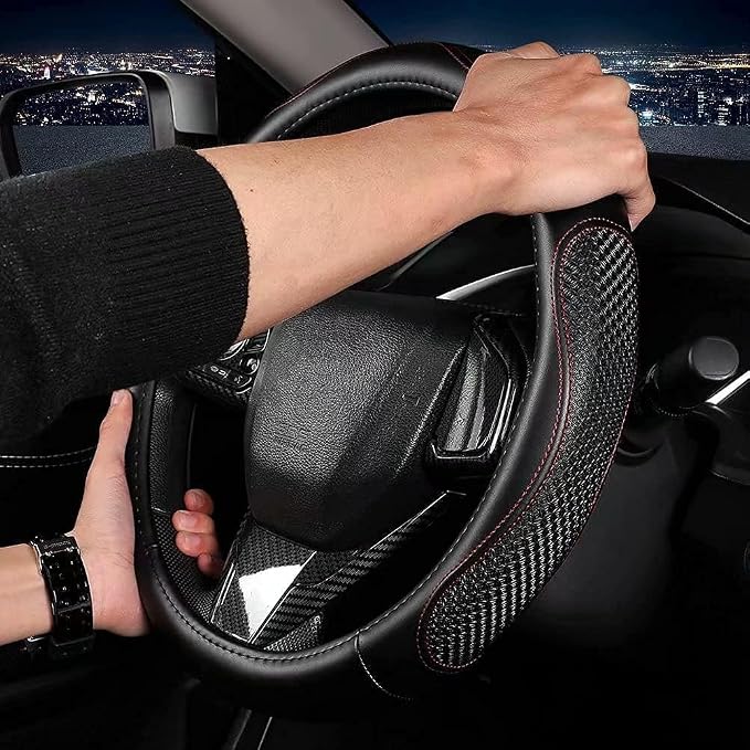 Leather - Car Steering Wheel Cover 15 inch Universal Fit Microfiber Steering - Image 7