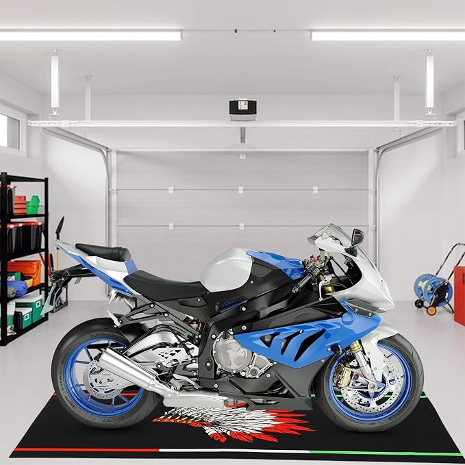 Motorcycle Mat 78 x 31 Inch Garage Floor Rug Washable Parking Mats - Image 7