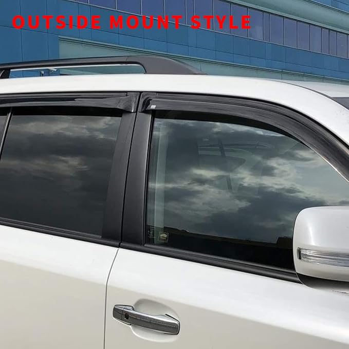 Window Rain Guards Fit for 2021-2025 Nissan Rogue S, 4-Piece Acrylic Set - Image 3