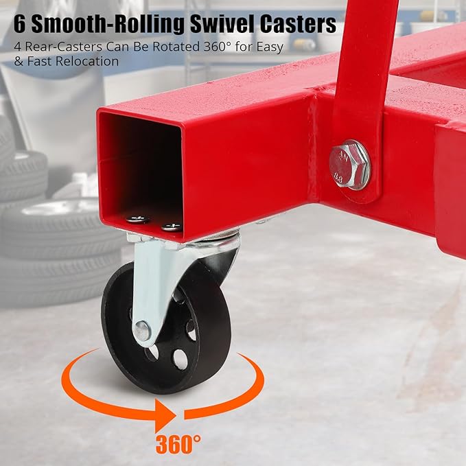 2 Ton Hydraulic Engine Hoist, 4400LBS Folding Cherry Picker Engine Hoist Lift - Image 5