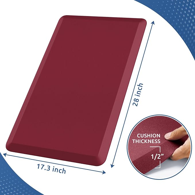 KitchenClouds Kitchen Mat Cushioned Anti Fatigue Rug 17.3"x28" Waterproof Non - Image 2