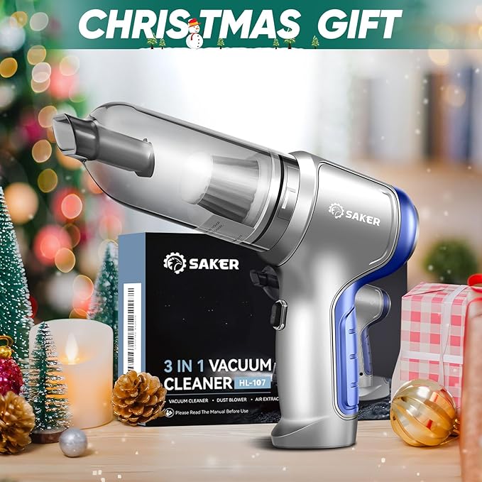 Saker Car Vacuum Portable Cordless 15000PA, 3 in 1 Handheld Vacuum - Image 7
