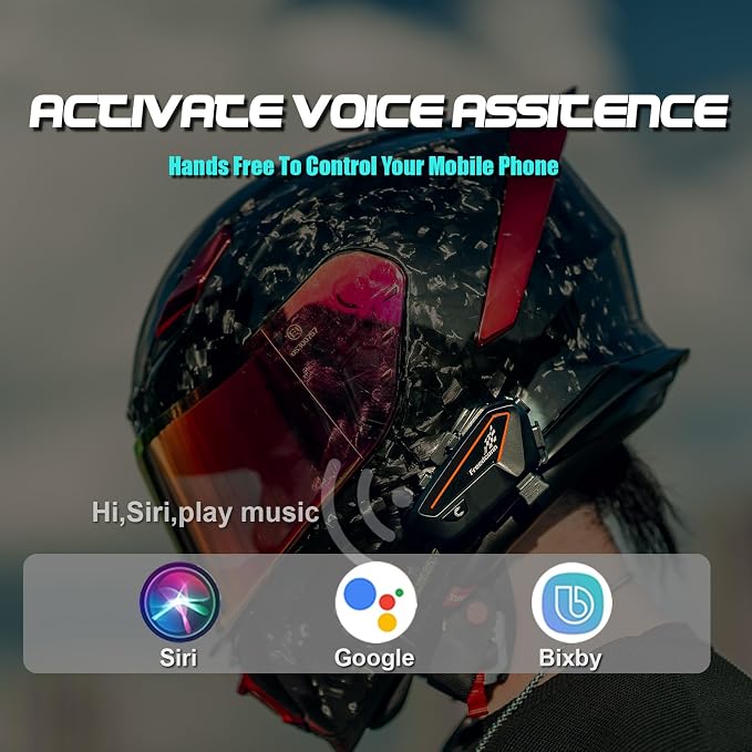 FreedConn F1 Motorcycle Helmet Bluetooth Headset - Image 6