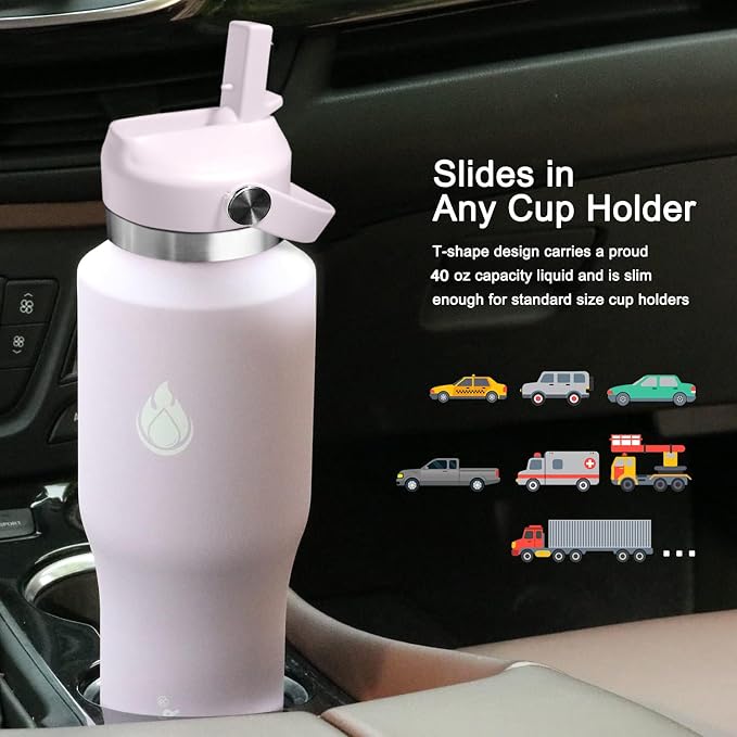 SENDESTAR 40oz Water Bottle Wide Mouth Stainless Steel Vacuum Insulated Double - Image 5