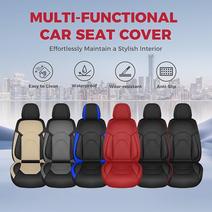 FREESOO Car Seat Covers Front Seats 2PCs, Waterproof Automotive Seat Covers - Image 5