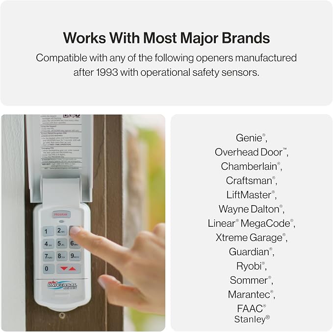 Genie Genuine GUK-R Wireless Universal Garage Door Opener Keypad, Compatible - Image 5