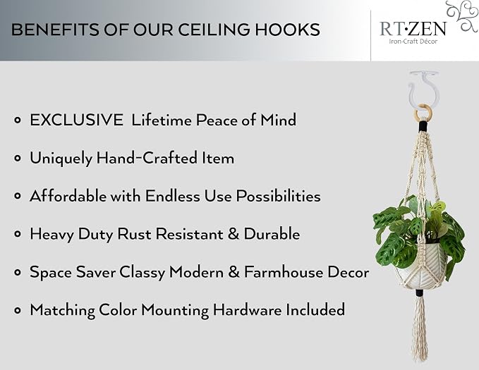RTZEN Plant Hangers Outdoor or Indoor - Image 2