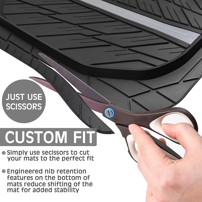 CAR PASS Tire Tread DeepDish Rubber Floor Mats - Image 7