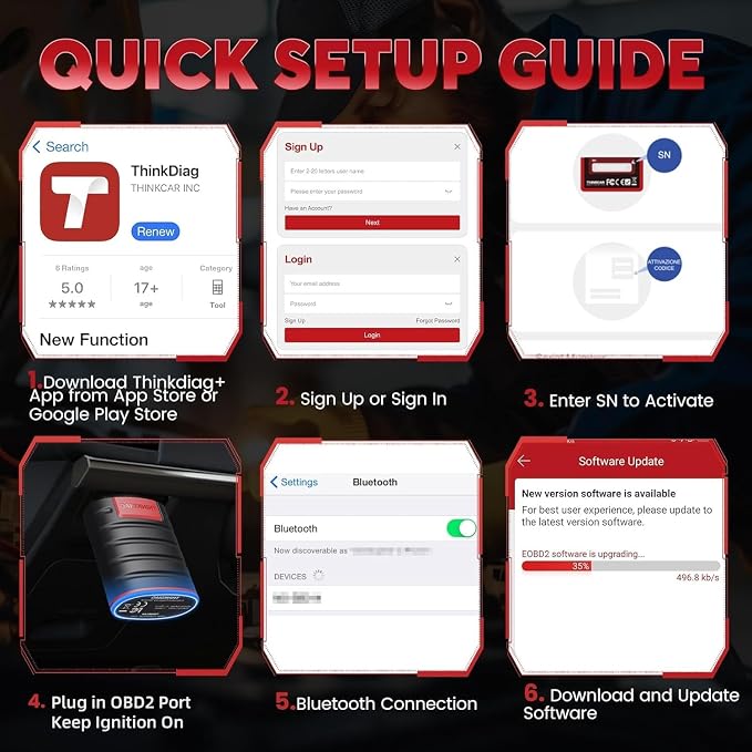 OBD2 Scanner Thinkdiag Bluetooth Full System Bidirectional Diagnostic Scan Tool - Image 9