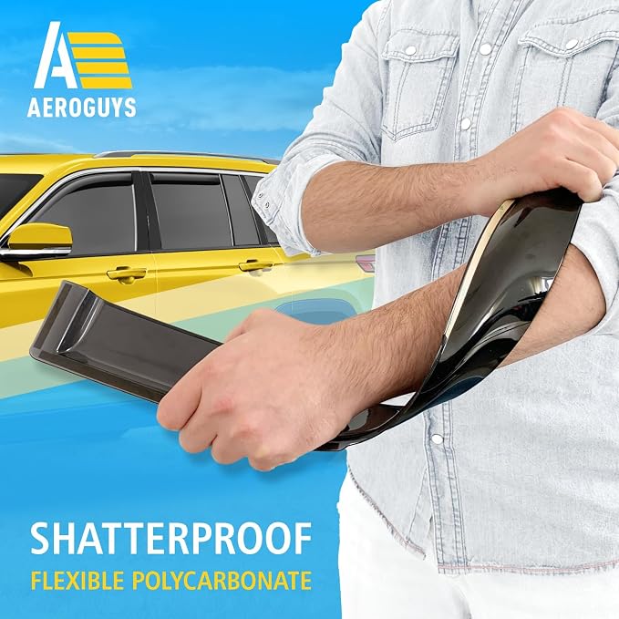 Extra Durable Window Deflectors in-Channel Window Visors Rain Guards Fit - Image 4