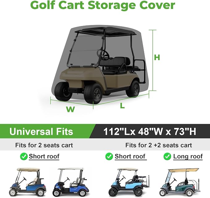 10L0L 4 Passenger Golf Cart Cover - Image 6
