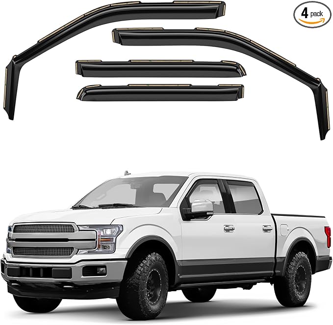 Window Deflectors Smoke Tinted in-Channel Side Window Vent Visor Deflectors by Unknown