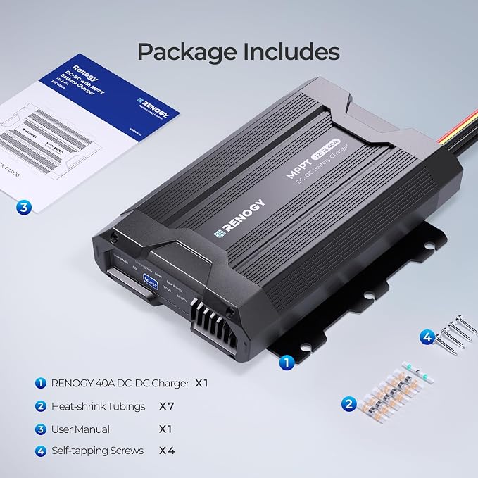 Renogy 12V 40A DC to DC Charger - 670W Dual Charging Car Battery Chargers - Image 8