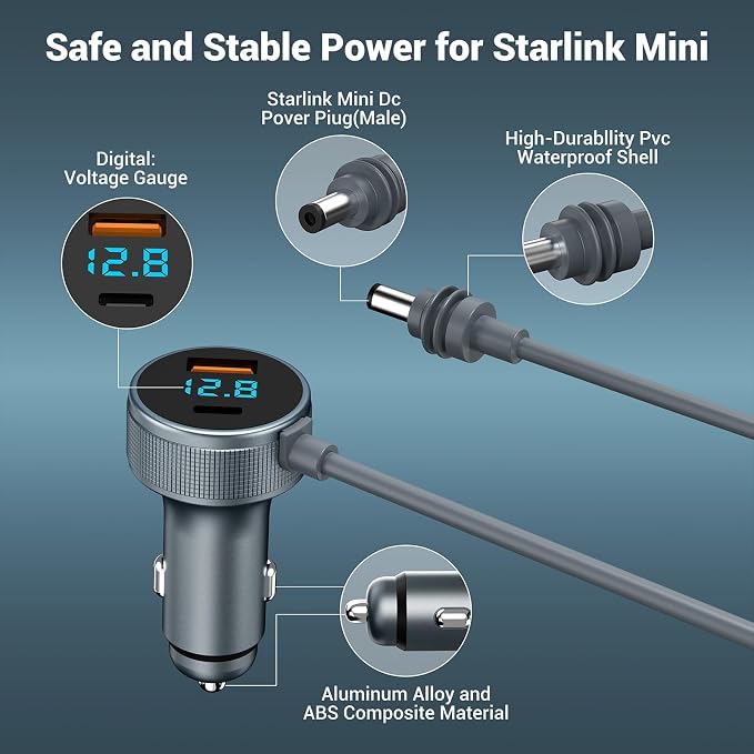 Starlink Mini Cable, 3-in-1 Starlink Mini Car Adapter - Image 4