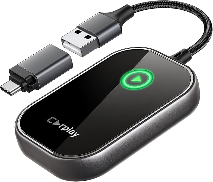 Wireless CarPlay Adapter for iPhone, Converts Wired to Wireless CarPlay Dongle by Yilutong