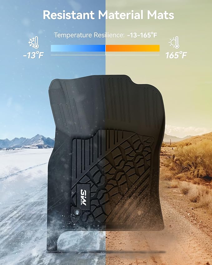 3W Floor Mats Compatible for Jeep Grand Cherokee 2013-2015 TPE All Weather - Image 4